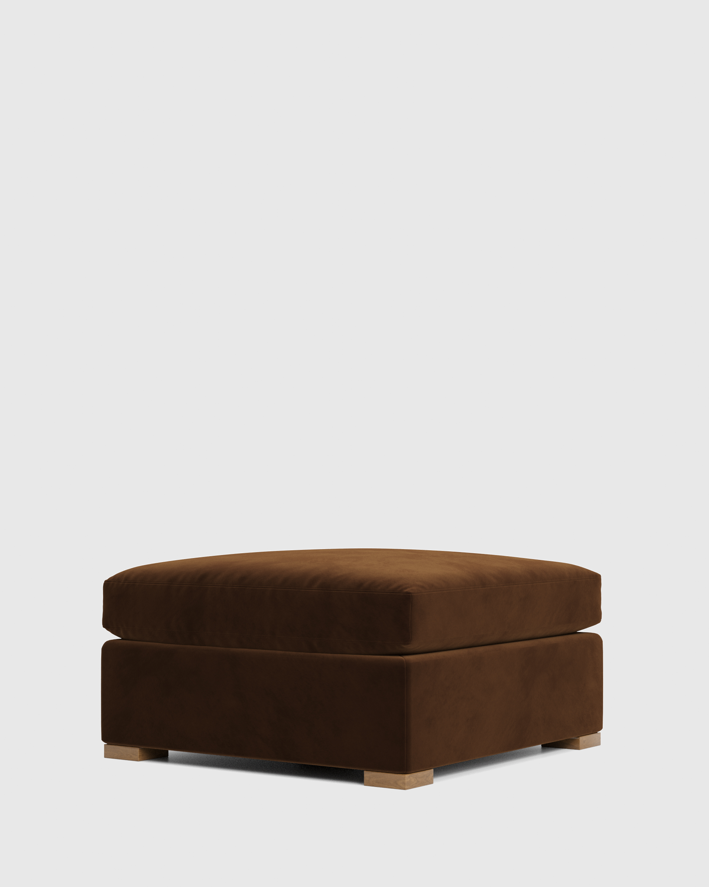 Hollis Slope Arm Ottoman in Performance Velvet - thumbnail 3