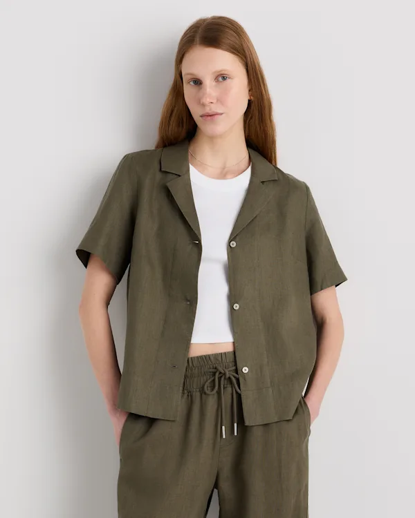 100% European Linen Short Sleeve Shirt