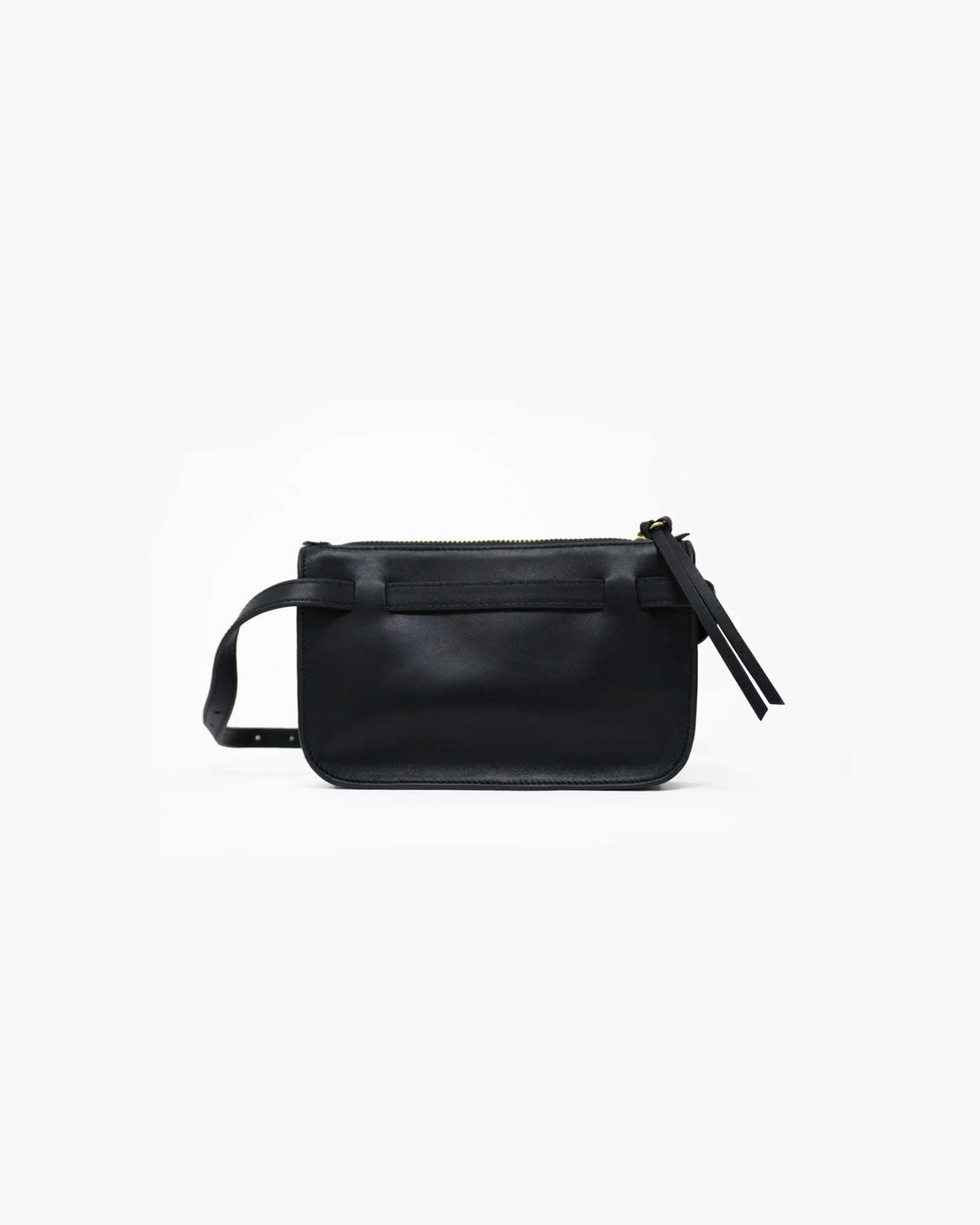 100% Italian Nappa Leather Belt Bag - Black - 3 - Thumbnail
