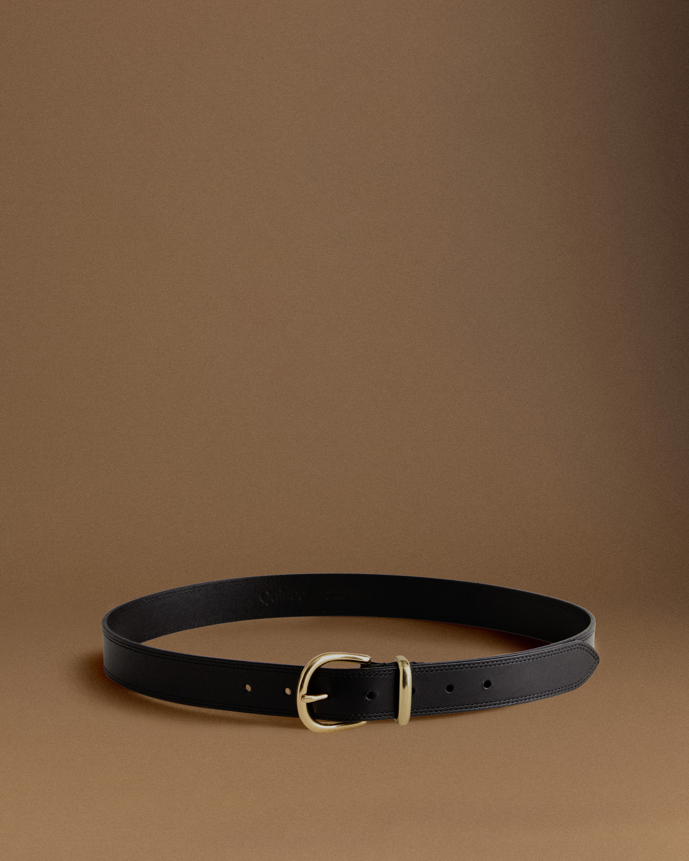 Allegra European Leather Belt in Black