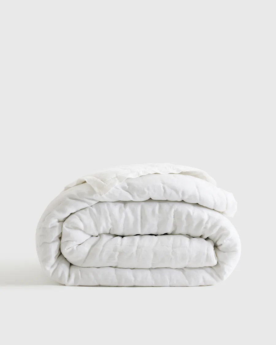 EuropeanLinenDreamQuilt White 646