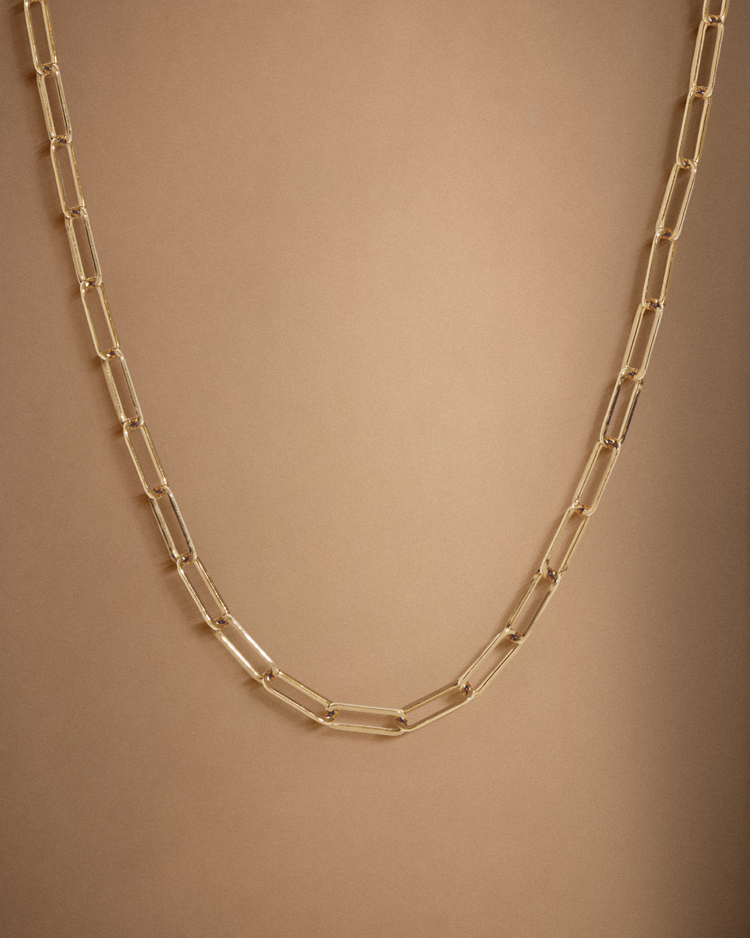 14K Gold Paperclip Chain Necklace