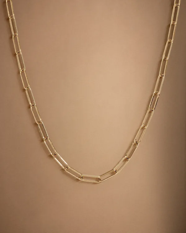 14K Gold Paperclip Chain Necklace - 2.7mm