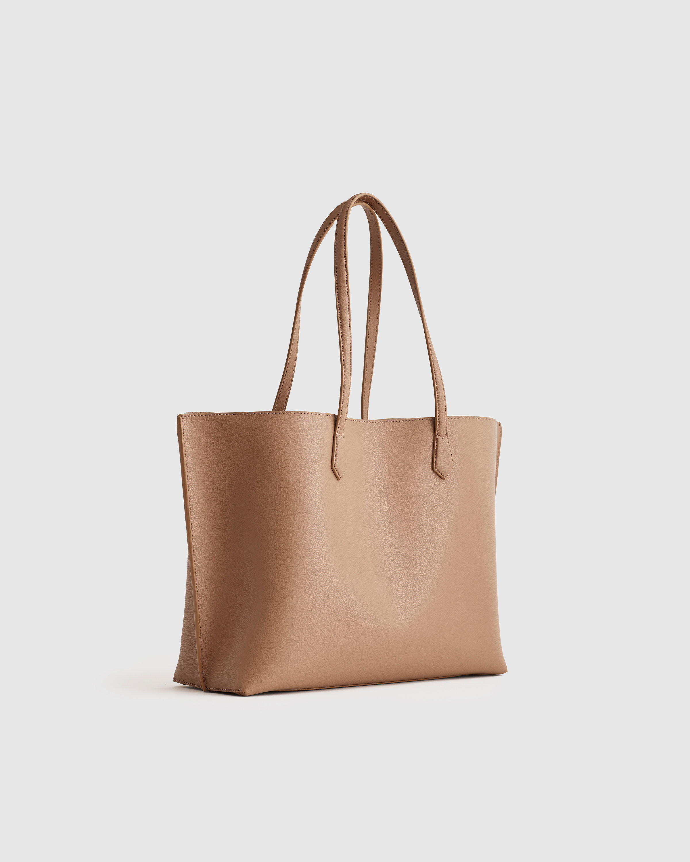 Italian Leather Triple Compartment Shopper Tote - thumbnail 5