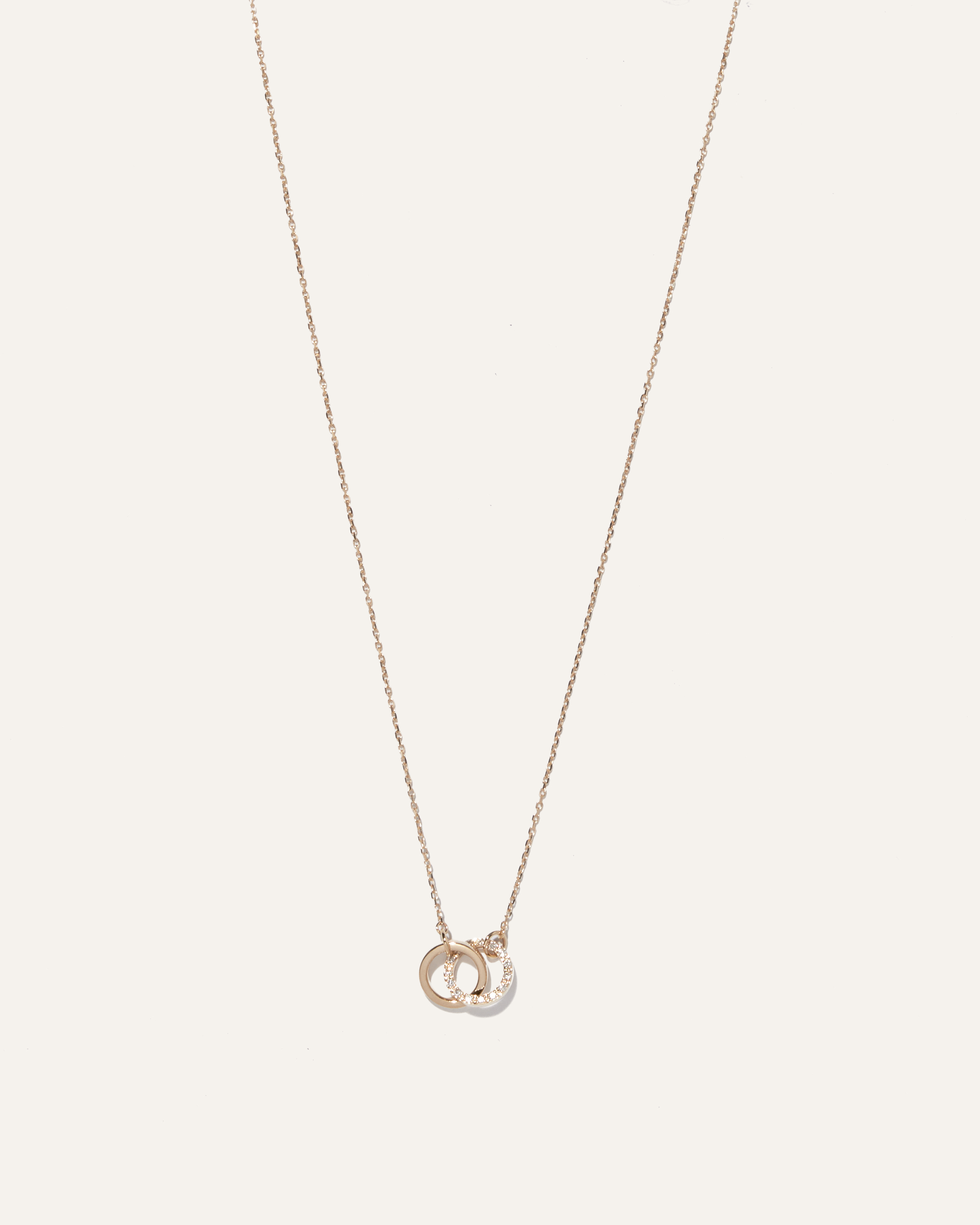 Quince Women's 14k Gold Diamond Pave Interlock Necklace