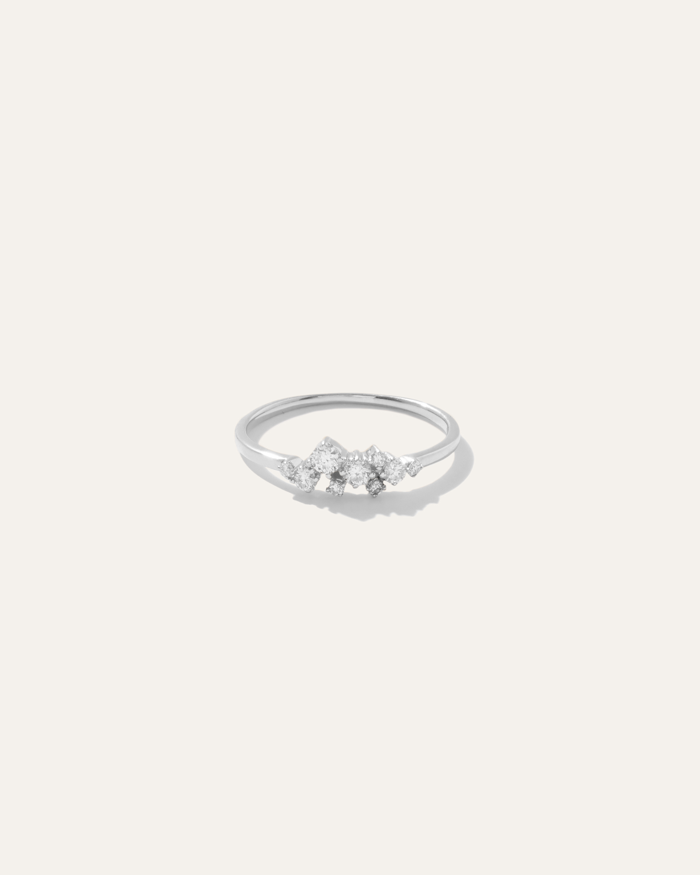 Quince Women's 14k Gold Diamond Scatter Ring In White Gold
