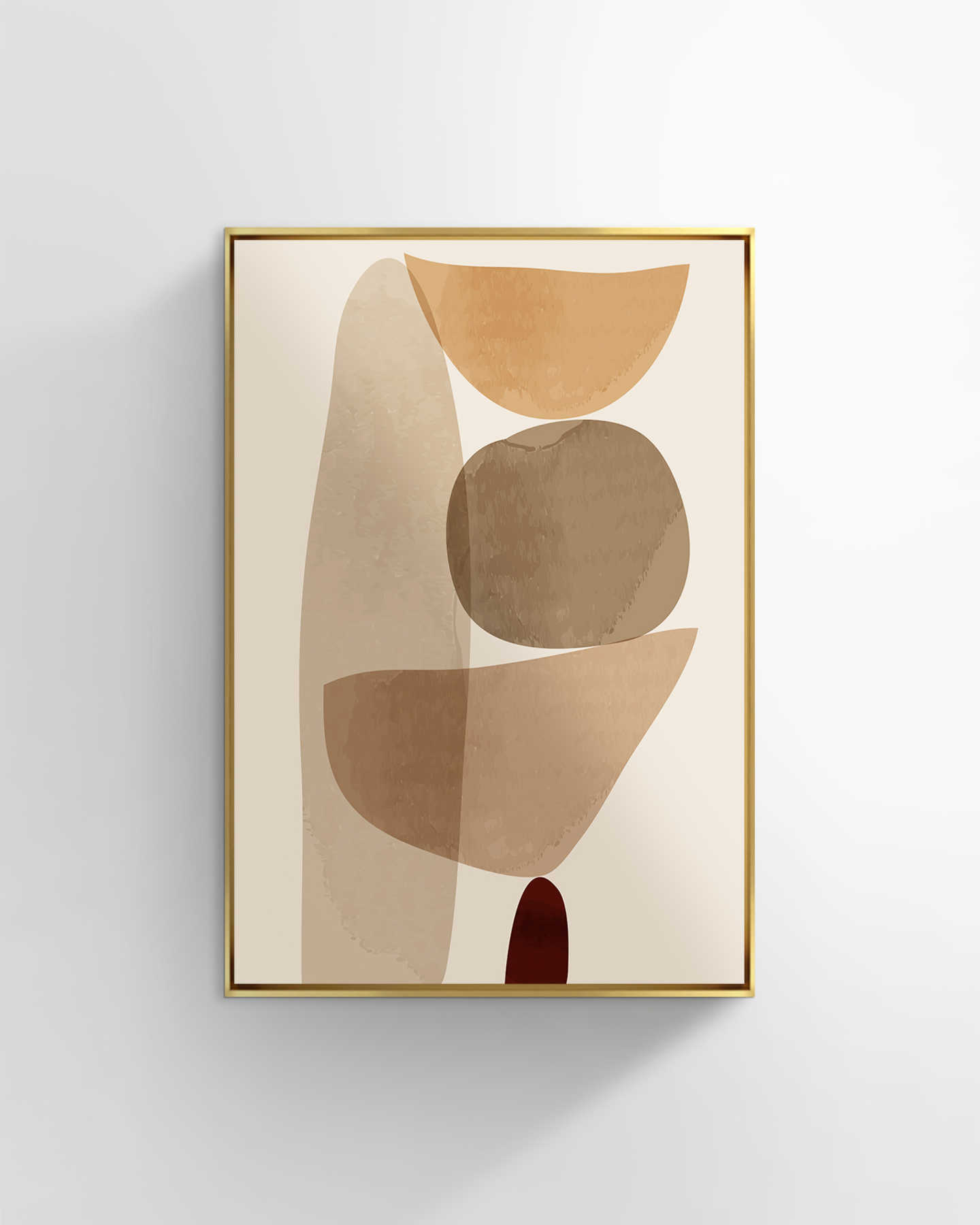 Indra No. 2 Abstract Wall Art - Gold Metal Frame - 2