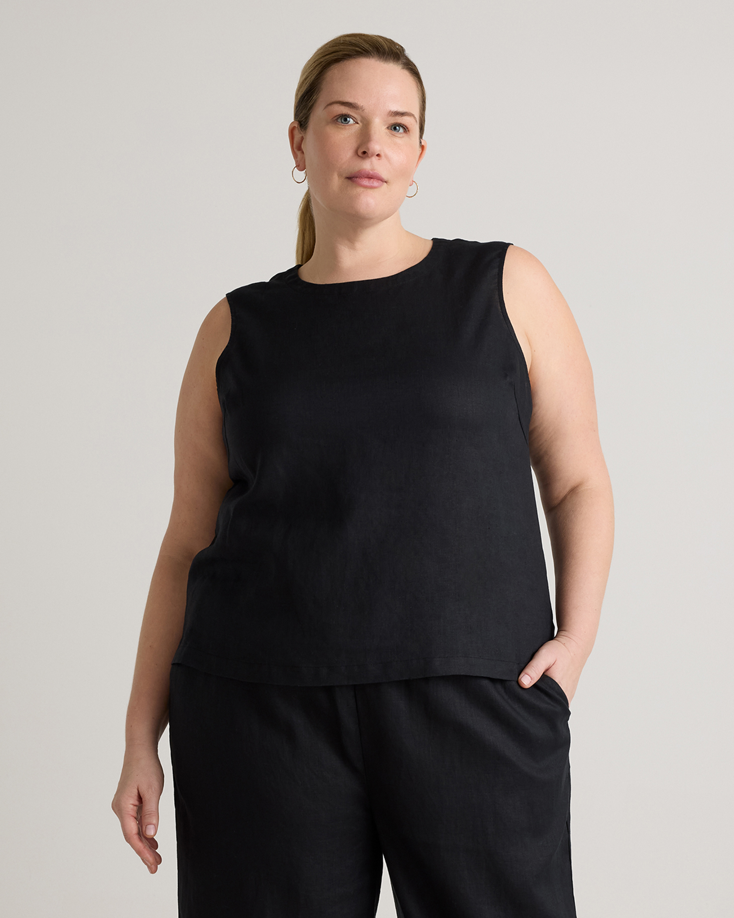 100% European Linen Tank