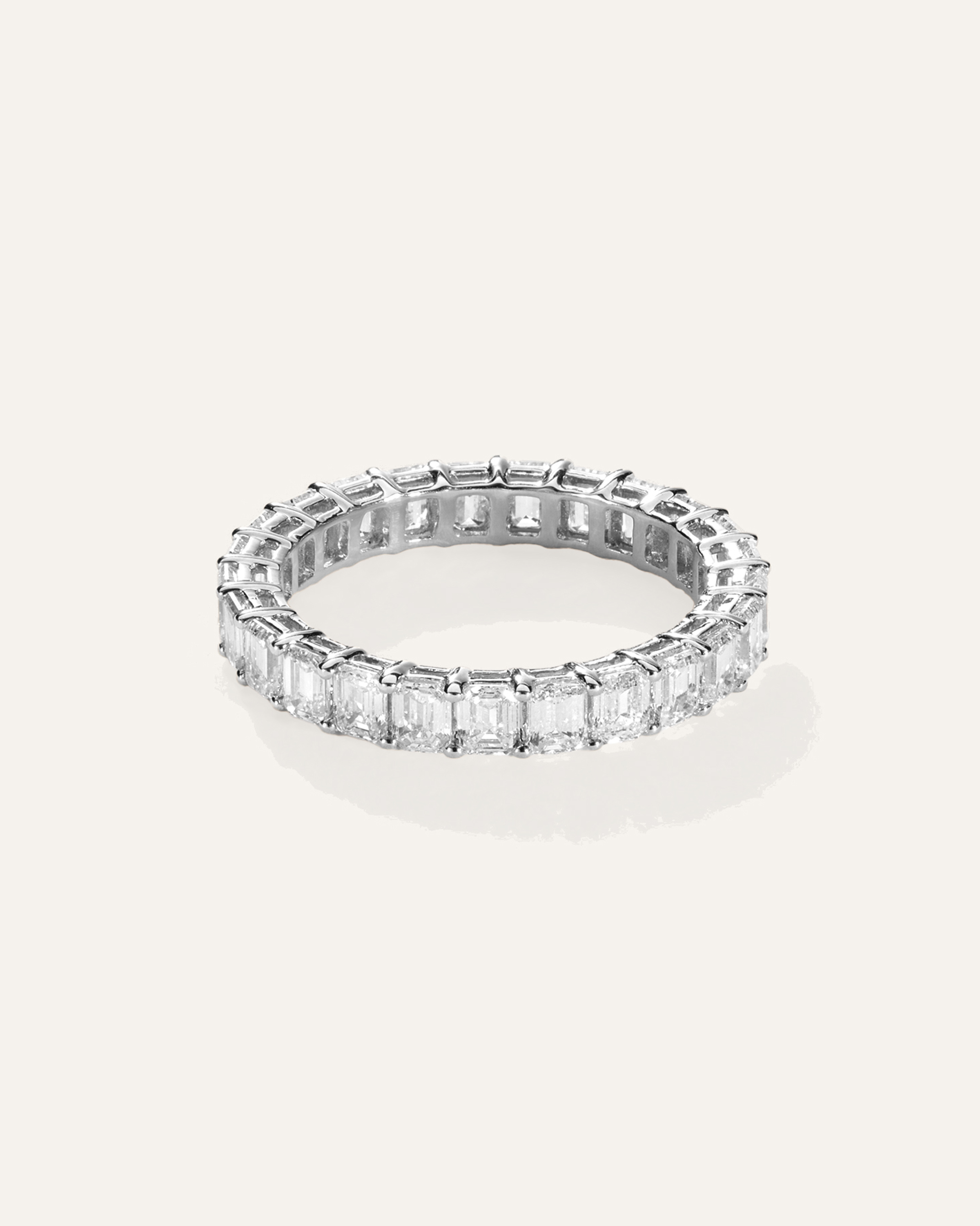 Lab Grown Diamond Emerald Eternity Band