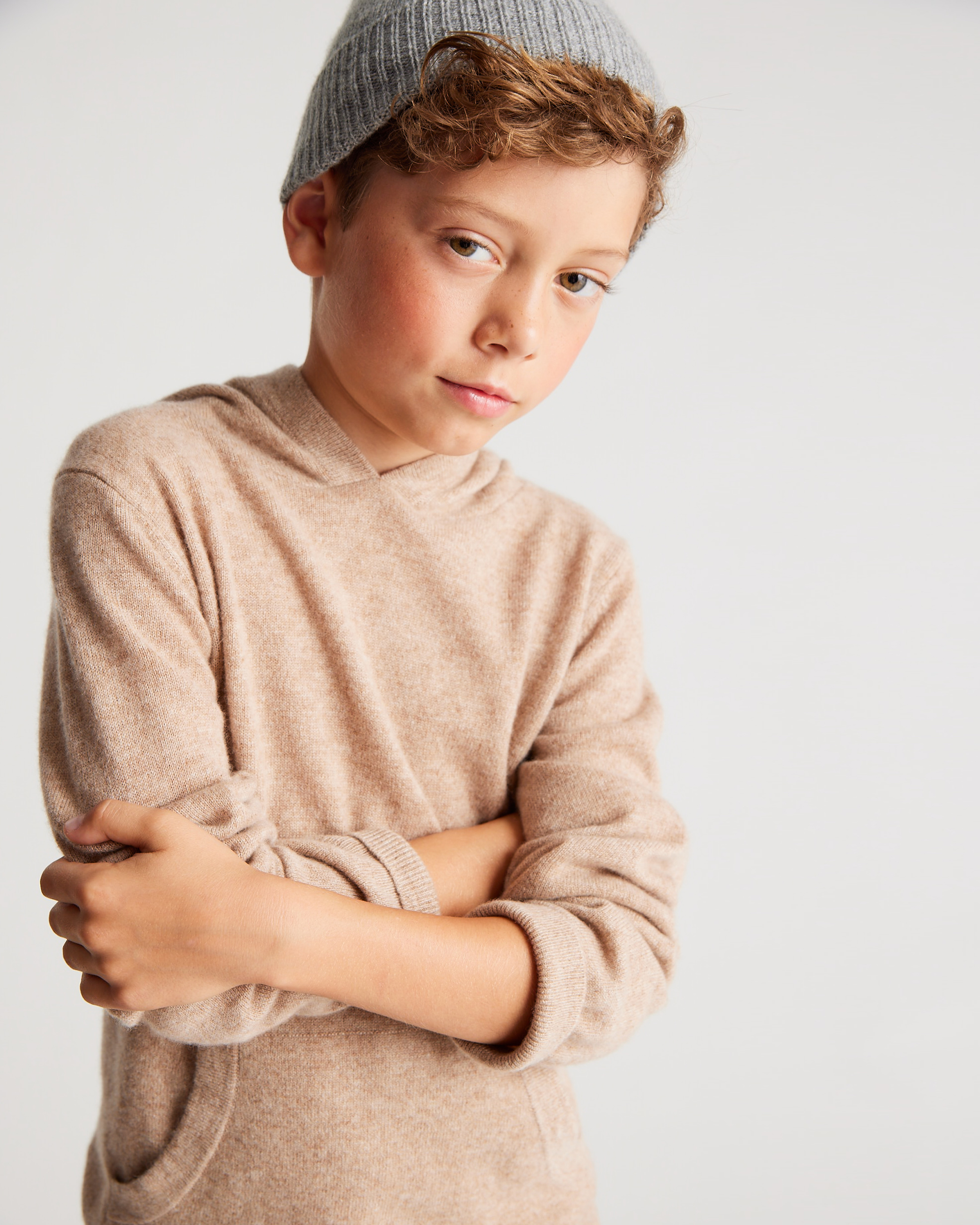 Mongolian Cashmere Hoodie - Kid - thumbnail 8