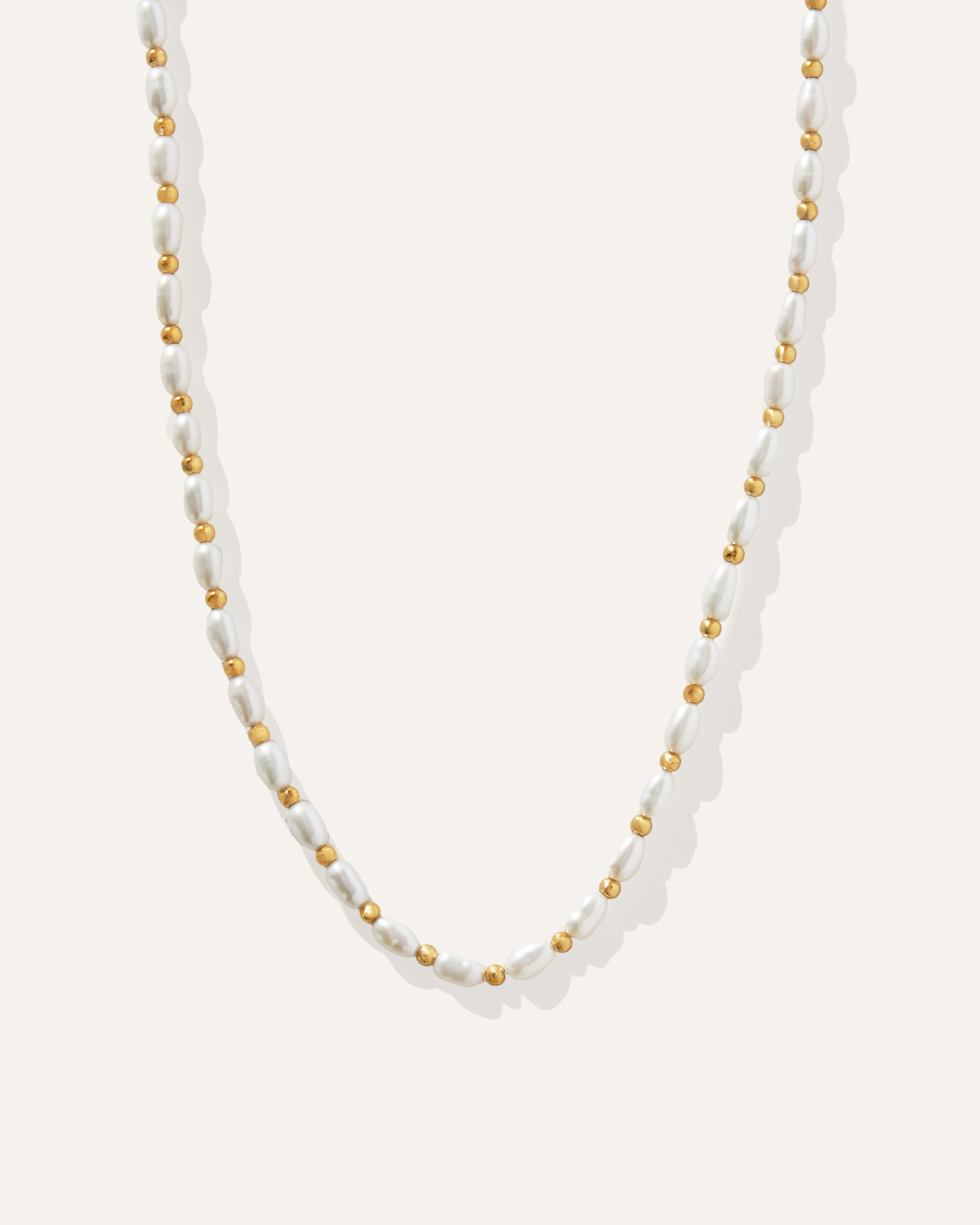 Quince Women's Seed Pearl Beaded Necklace In Gold Vermeil