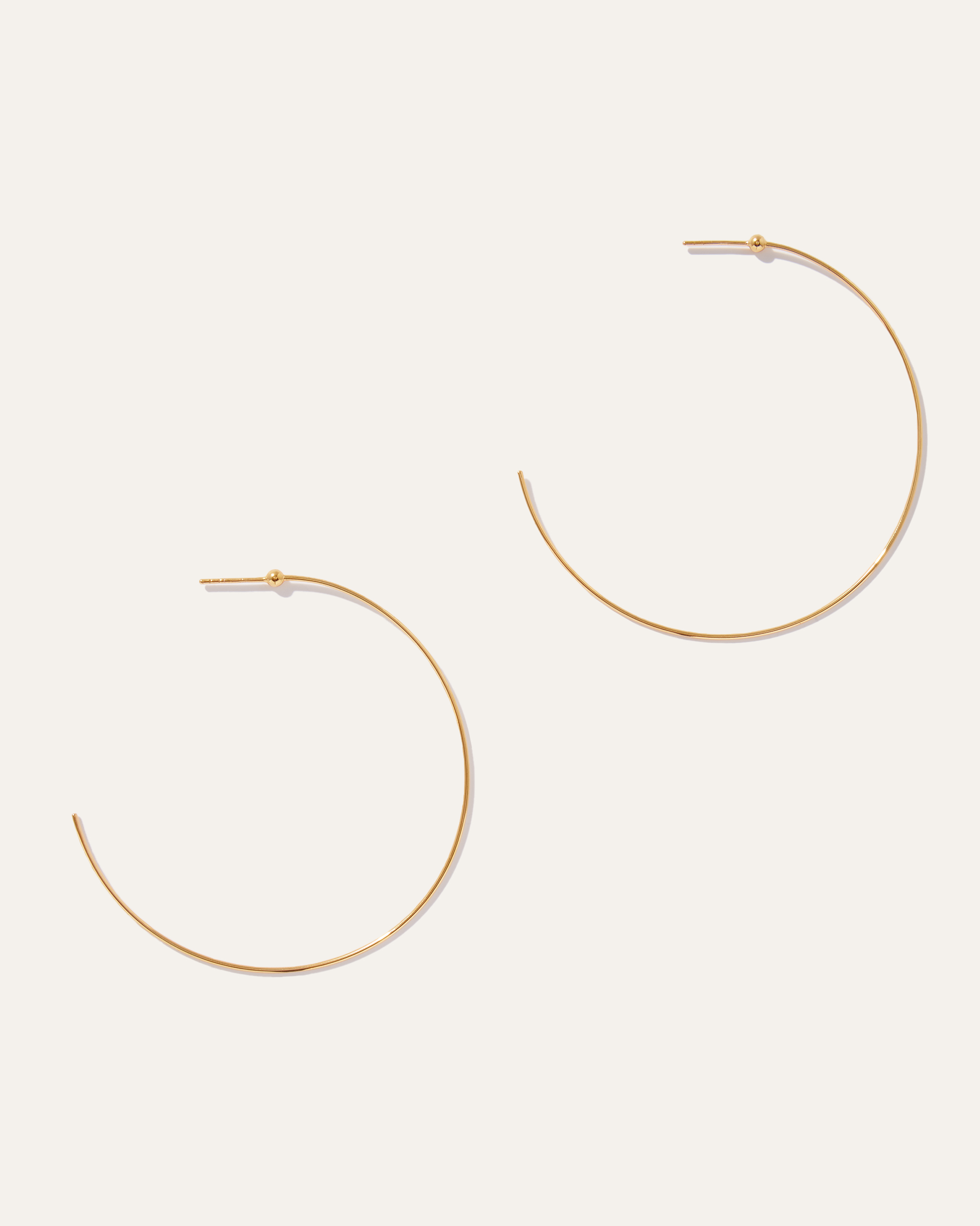 Quince Women's Bullseye Large Hoop Earrings In Gold