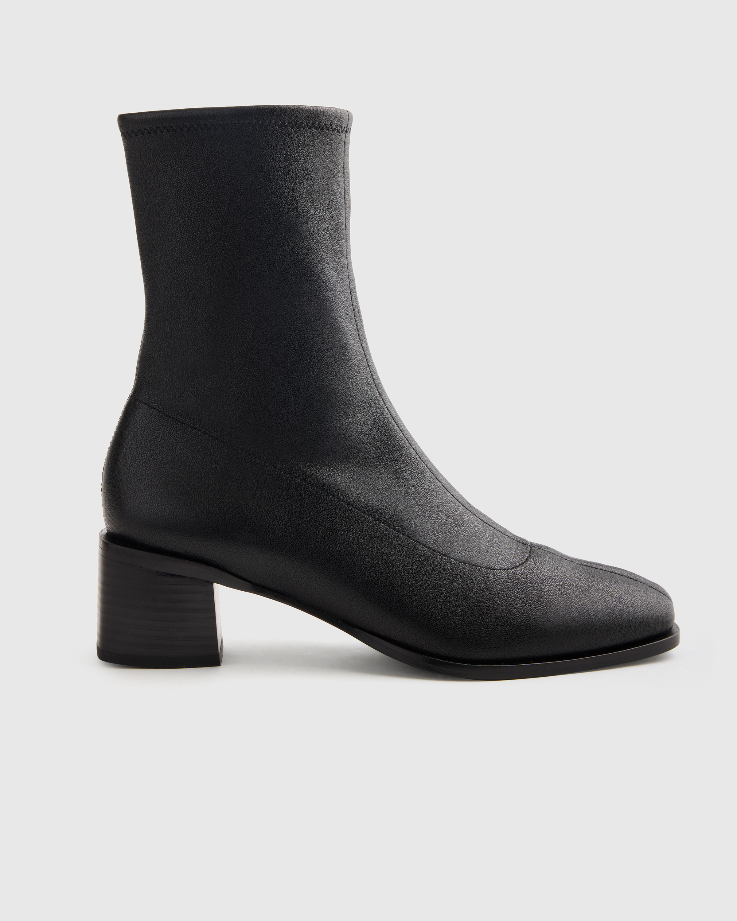 Italian Leather Stretch Sock Bootie
