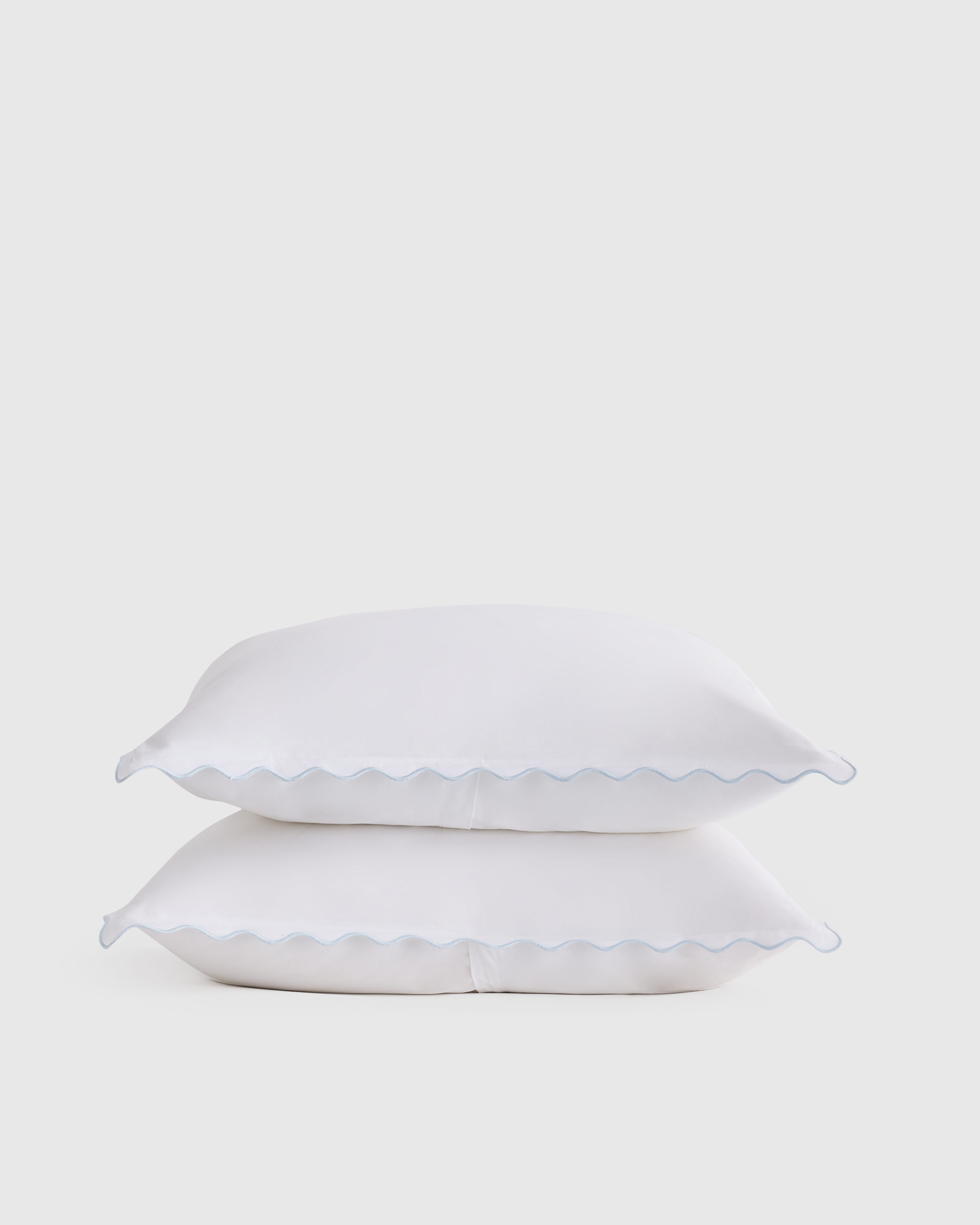 Classic Organic Percale Scallop Sham Set