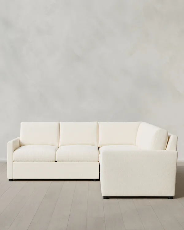 Brennan L Sectional in Performance Chenille Linen Blend