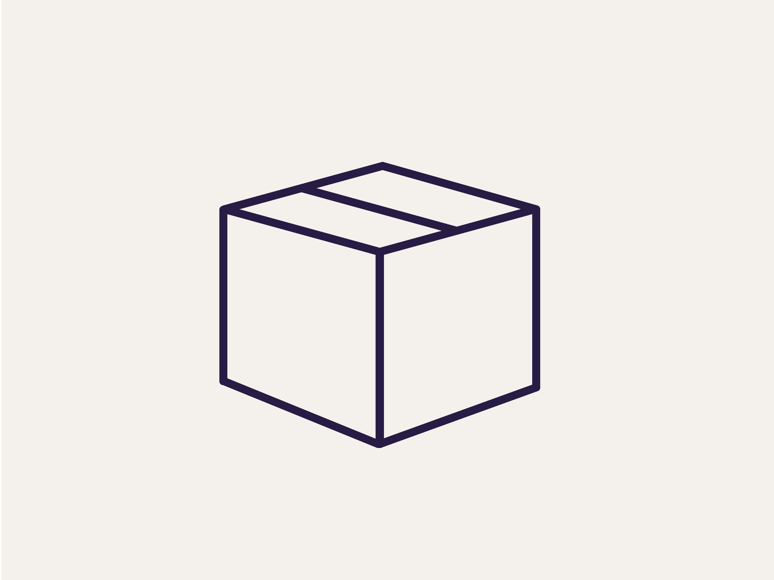 Symbole d'un colis d'expédition avec dessin au trait sur fond beige.