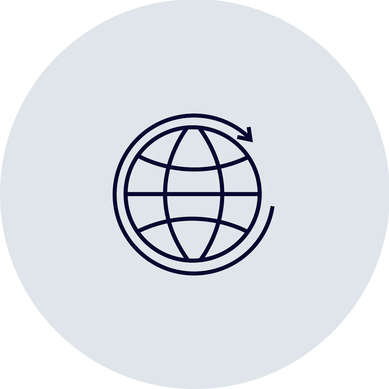 Das Symbol zeigt eine Weltkugel mit einem Pfeil und steht für weltweite Verbindung. Das Symbol zeigt eine Weltkugel mit einem Pfeil und steht für weltweite Verbindung.