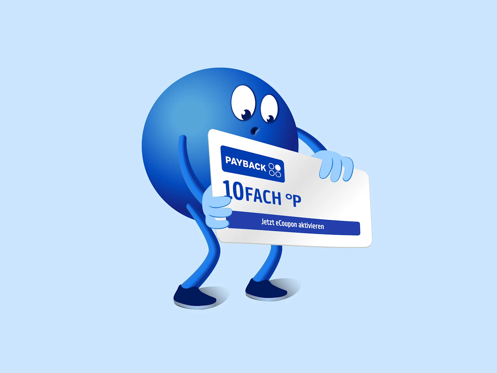 Das Symbol zeigt eine blaue PAYBACK-Figur, die einen Gutschein mit der Aufschrift '10FACH °P' hält.