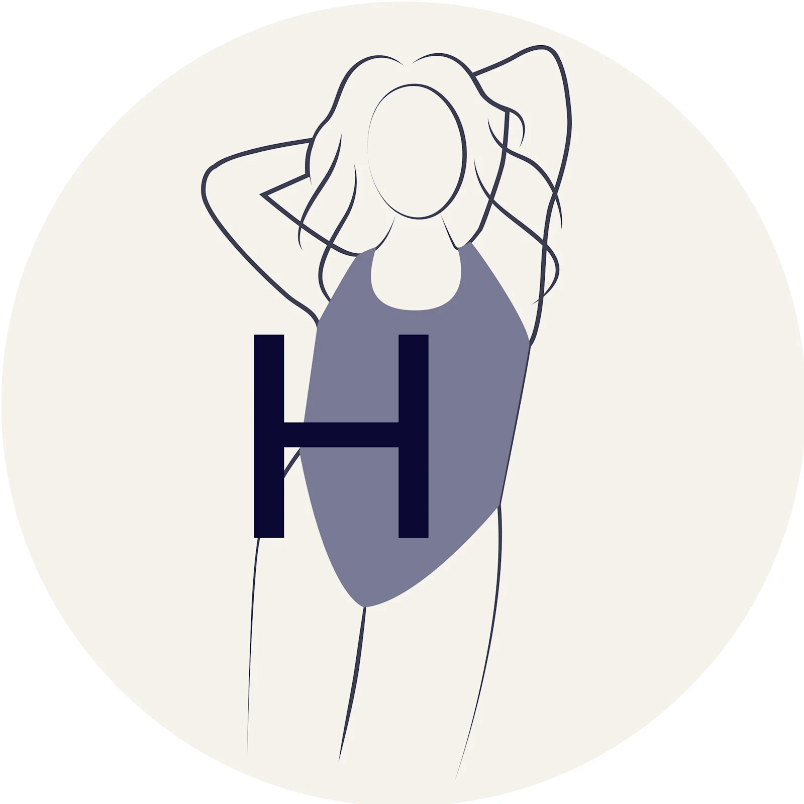 Die Grafik zeigt einen Frauenkörper mit dem Figurtyp in H-Form. Die Grafik zeigt einen Frauenkörper mit dem Figurtyp in H-Form.