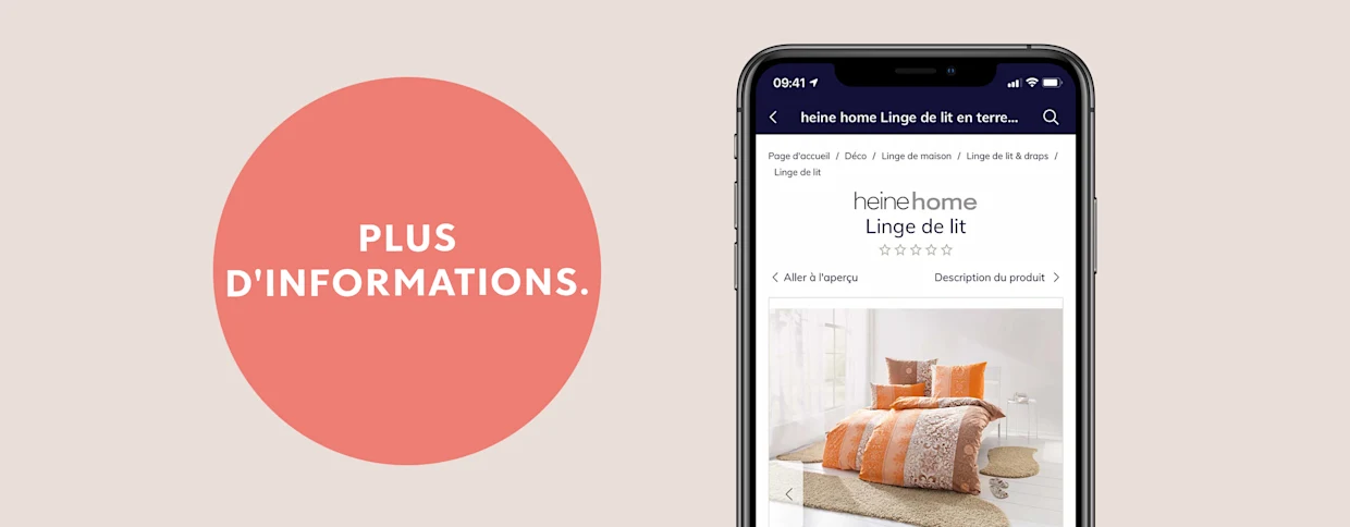 Smartphone montrant une application de boutique en ligne avec des vêtements, à côté d'un cercle rouge avec le texte 'Obtenir plus'. Smartphone montrant une application de boutique en ligne avec des vêtements, à côté d'un cercle rouge avec le texte 'Obtenir plus'.