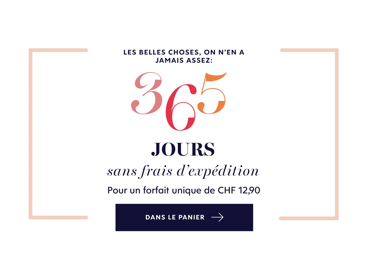 365 jours sans frais d'envoi pour CHF 12,90 par an, avec le bouton `Ajouter au panier`.