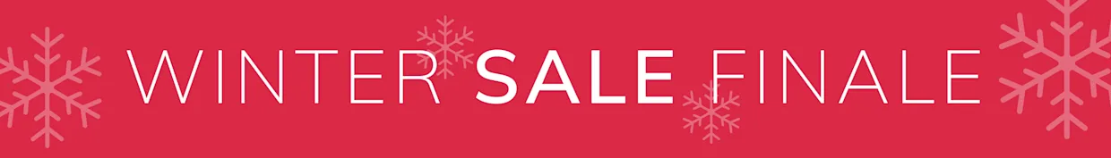 Eine Werbeanzeige mit rotem Hintergrund. Mit dem Text WINTER SALE FINALE. Der Hintergrund ist kräftig rot und einfarbig, ohne Muster oder zusätzliche Elemente.