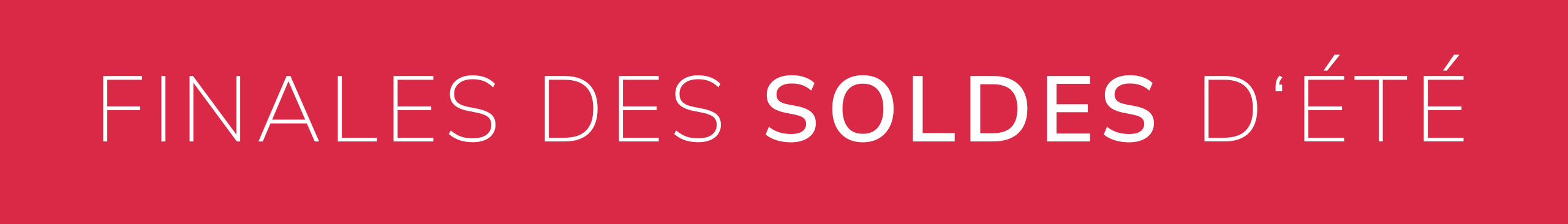 Une annonce publicitaire avec un fond rouge. Avec le texte FINALES DES SOLDES D‘HIVER. Le fond est rouge vif et uni, sans motifs ni autres détails.