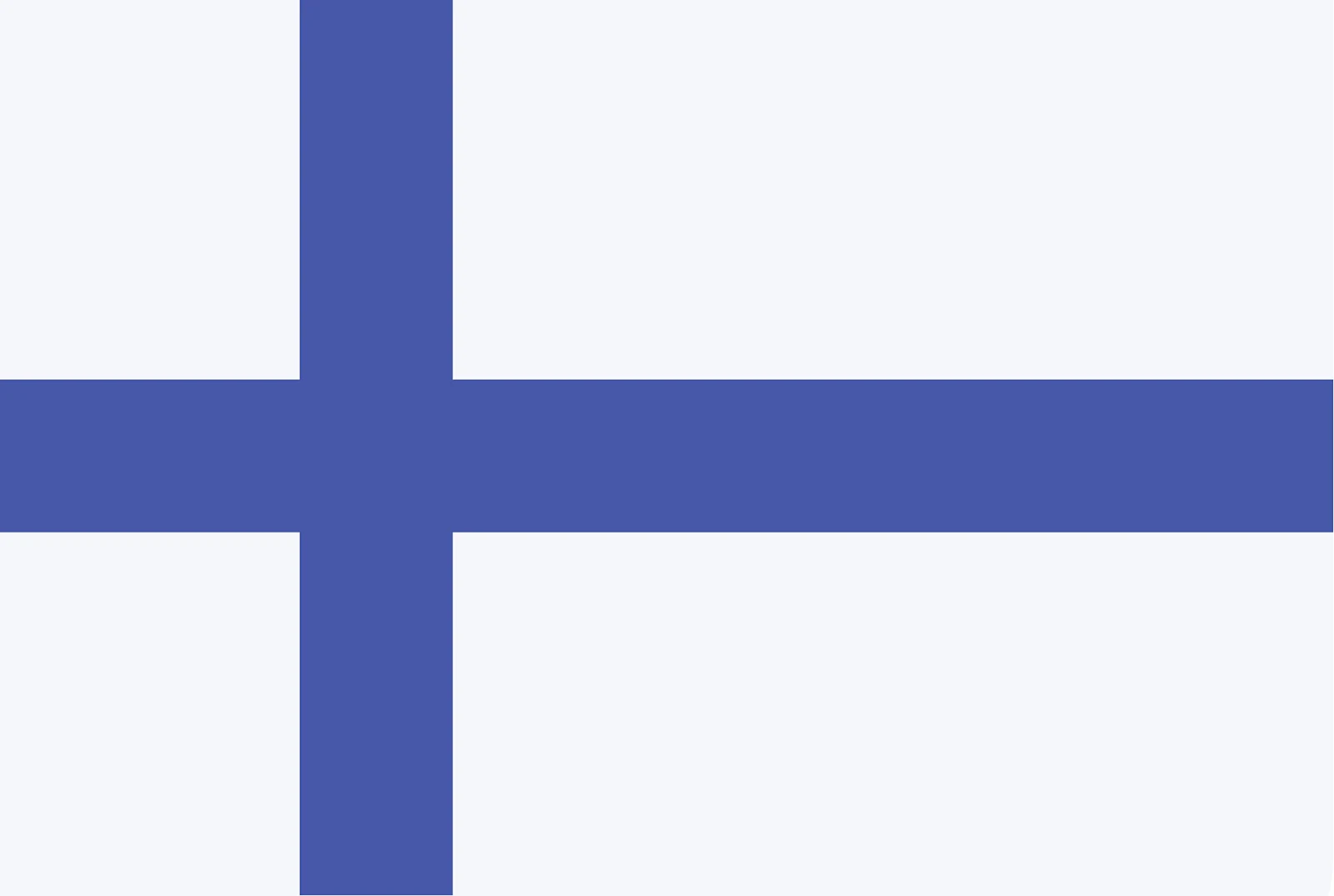 Flagge von Finnland mit blauem Kreuz auf weißem Hintergrund. Flagge von Finnland mit blauem Kreuz auf weißem Hintergrund.