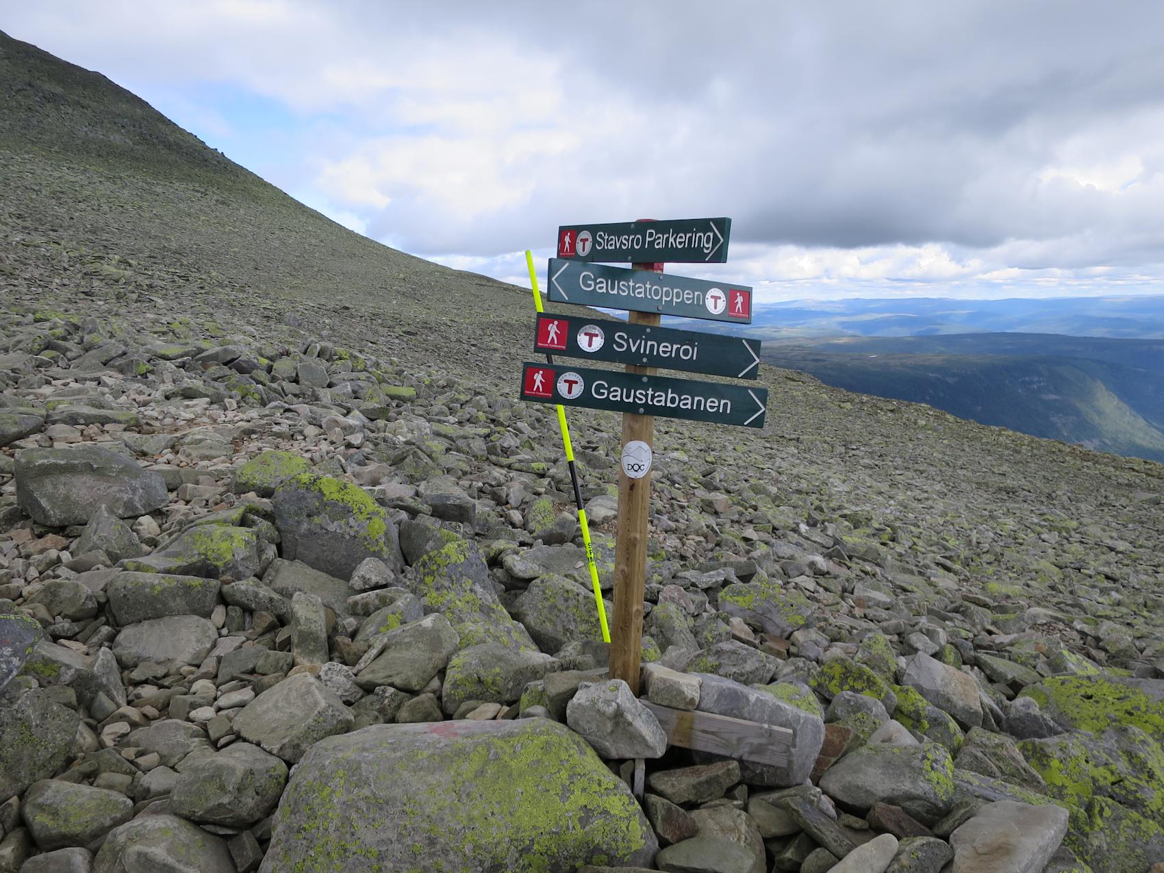 Bra skilting til Gaustatoppen i Telemark -\nFoto: Getty Images