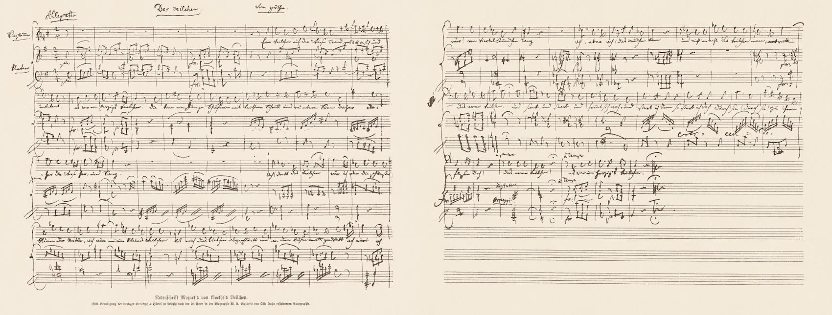 Notene til 'The Violet' av Wolfgang Amadeus Mozart i Wien - Foto: Getty Images