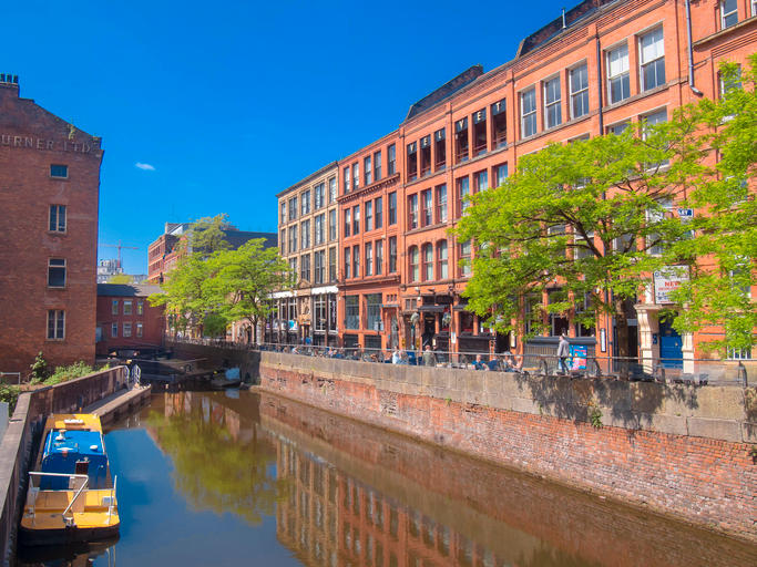 Canal St. Gay village i Manchester -\nFoto: Getty Images