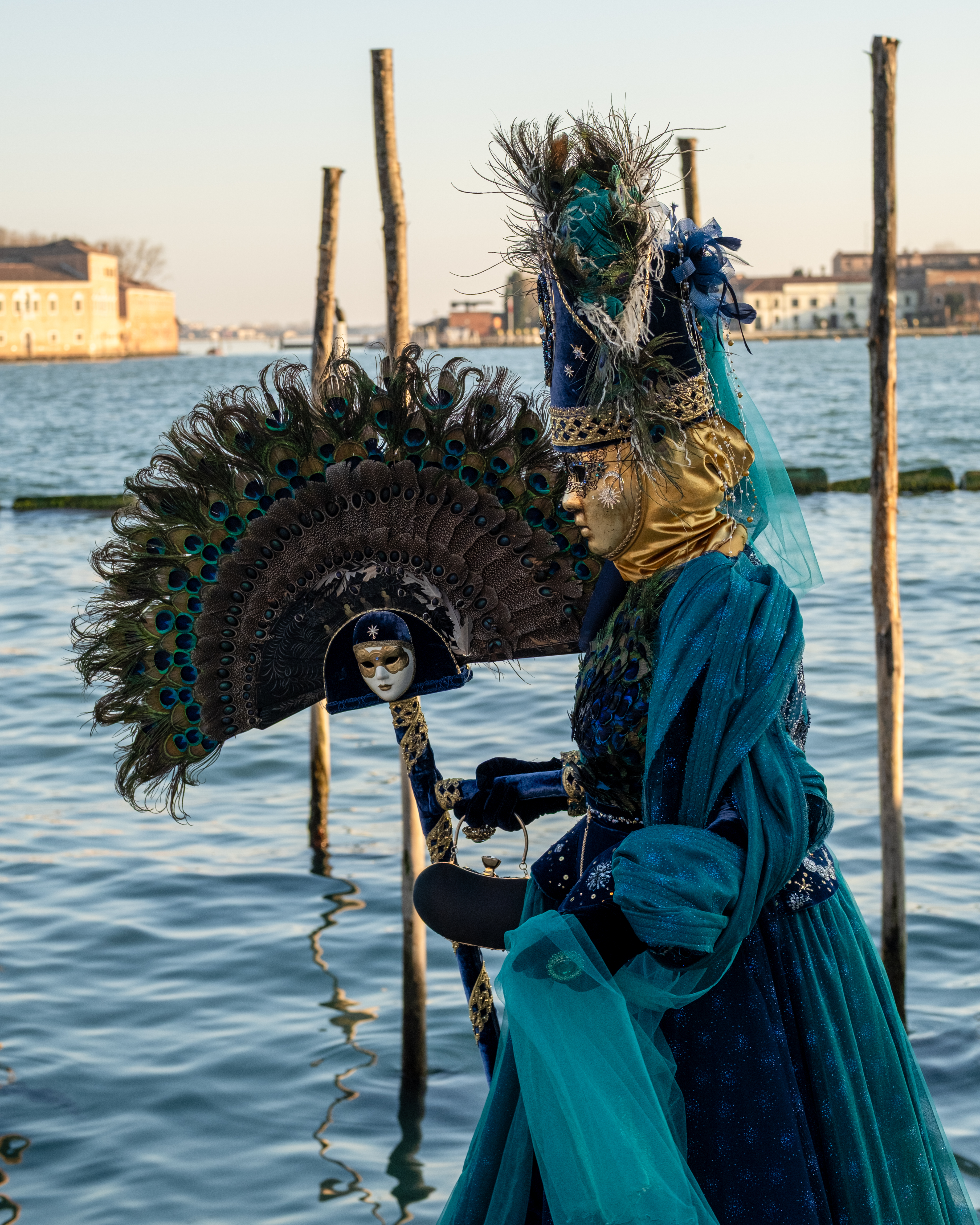 Midnight Masquerade in Teal & Gold