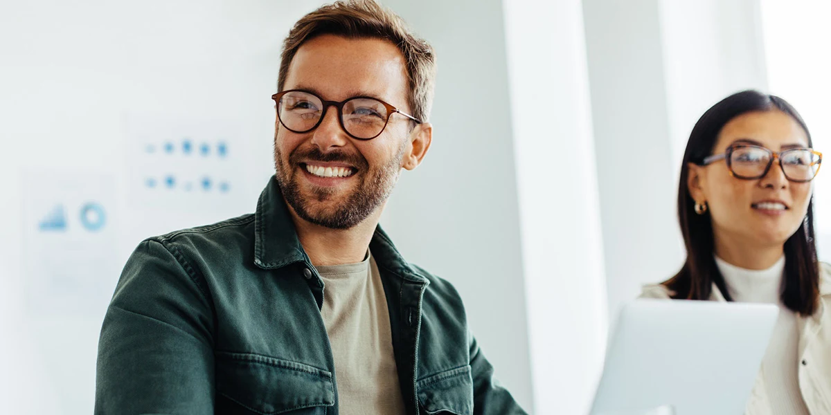 Man working on his laptop
