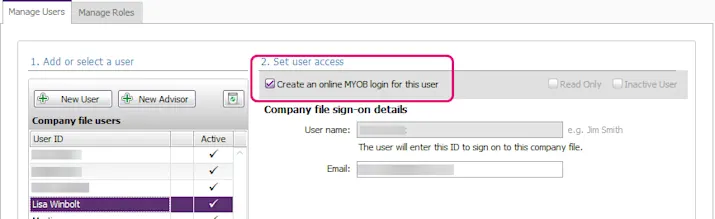 Myob Add User Link a user ID to your MYOB account