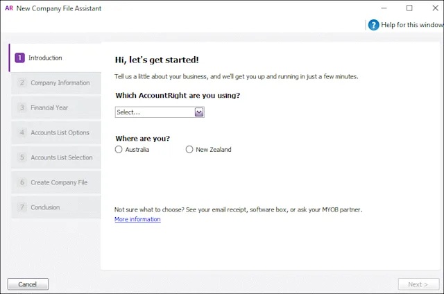Create a company file