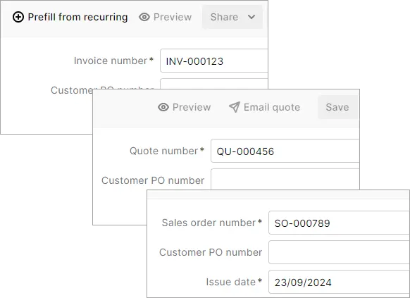 Customer Number Examples Choose how to number sales transactions