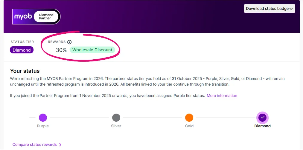 Partner Program rewards highlighted on Partner Hub
