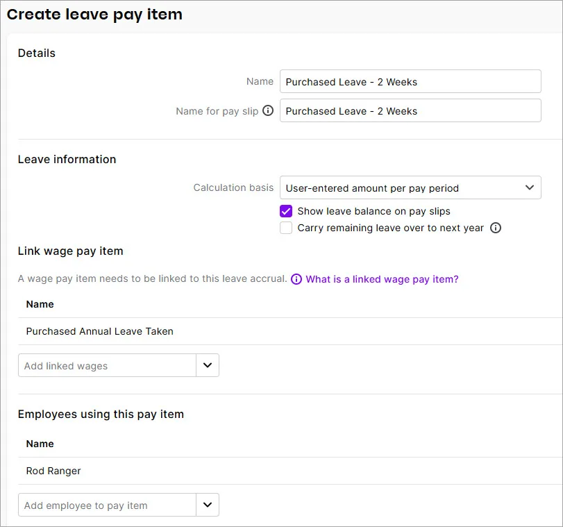 Purchasing Leave Purchasing annual leave