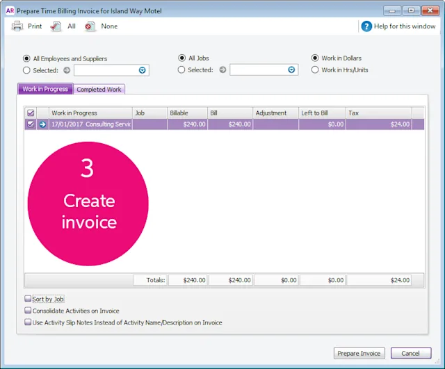 Timstown Invoice Billing for time