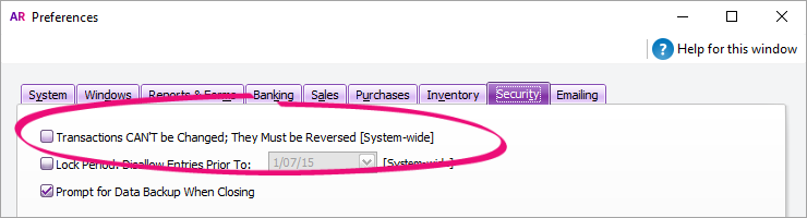Deleting a transaction