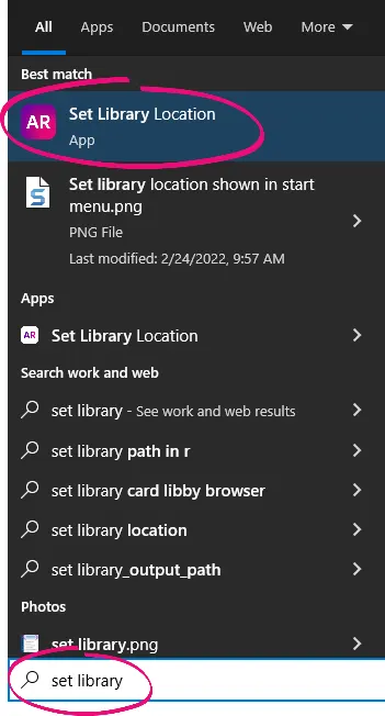 Setting Application Library Manage libraries