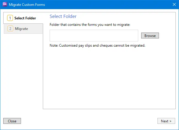 Upgrade task - migrating personalised forms