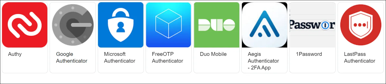 Popular authenticator apps