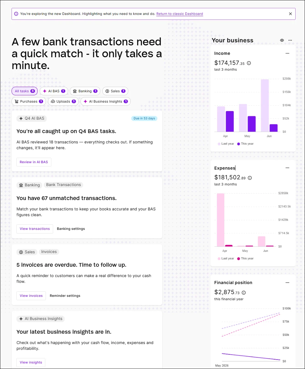 The new Dashboard