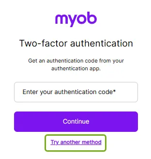 Using your recovery code