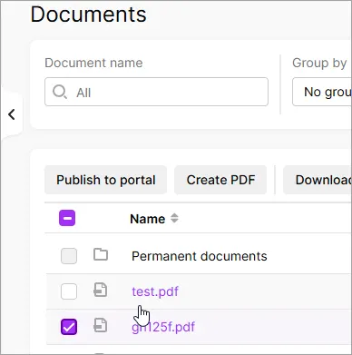 Publish to portal button