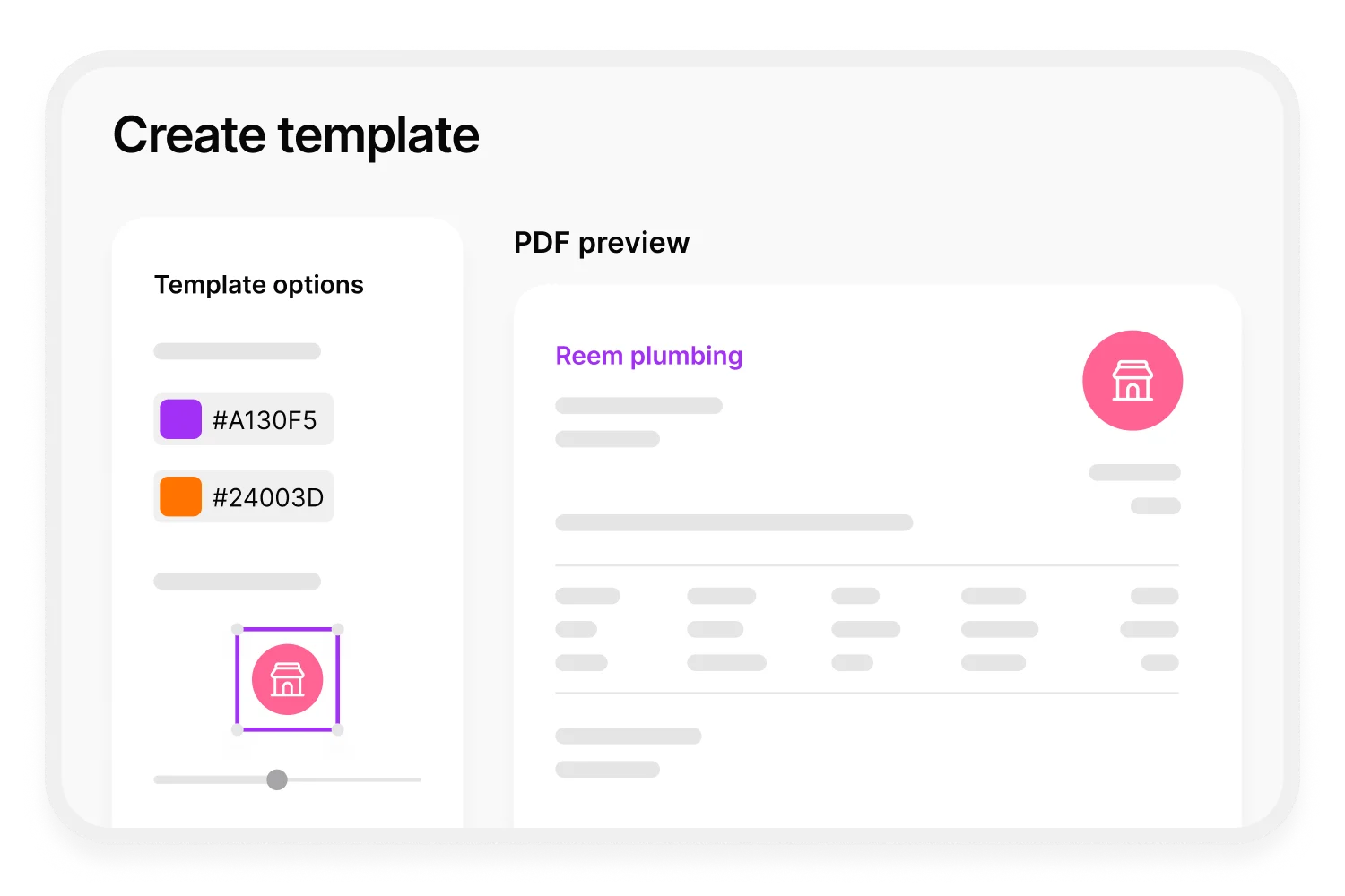 Create your own custom invoices and preview them in your MYOB software. 