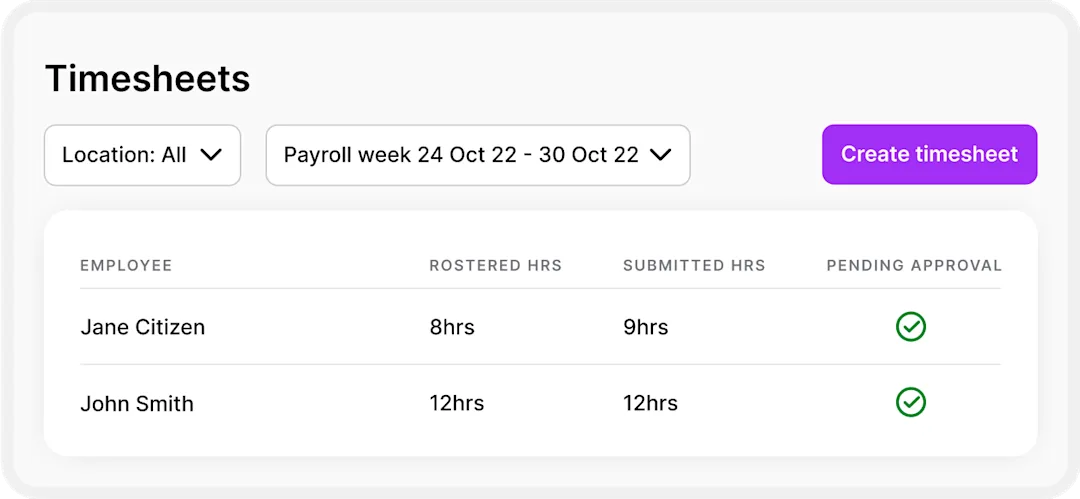 Timesheets Software - Manage Employees, Rosters & More - Now $8/month*