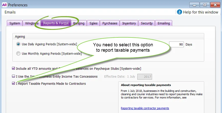 taxable payments pref with callout