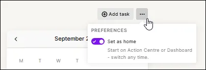Choose your preferred homepage